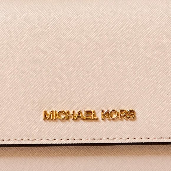 Michael Kors Jet Set Travel Large Trifold Wallet Pink Powder Blush - Picture 6 of 8